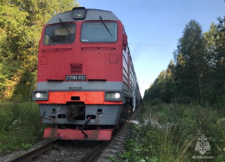На станции в Тверской области загорелся тепловоз