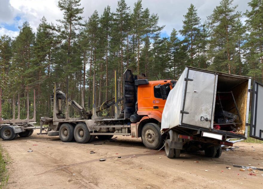 Водитель и пассажир погибли в столкновении грузовых автомобилей Водитель и пассажир погибли в столкновении грузовых автомобилей