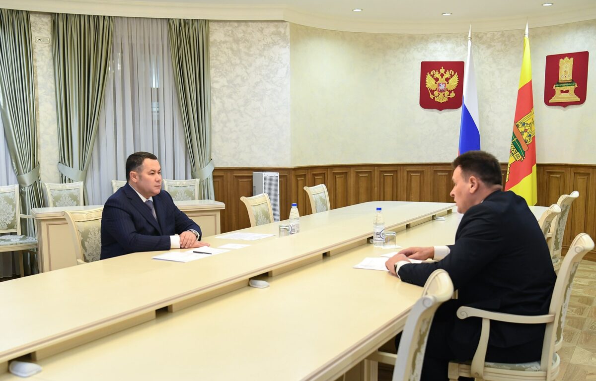 Губернатор Игорь Руденя провел встречу с главой Рамешковского округа Александром Пилюгиным