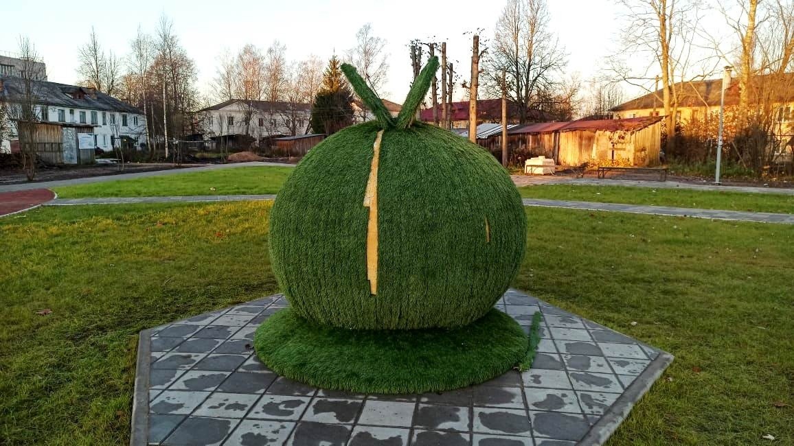 Вандалы «отгрызли» кусок яблока в Тверской области