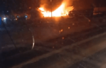 На трассе «Балтия» в Тверской области сгорело кафе На трассе «Балтия» в Тверской области сгорело кафе