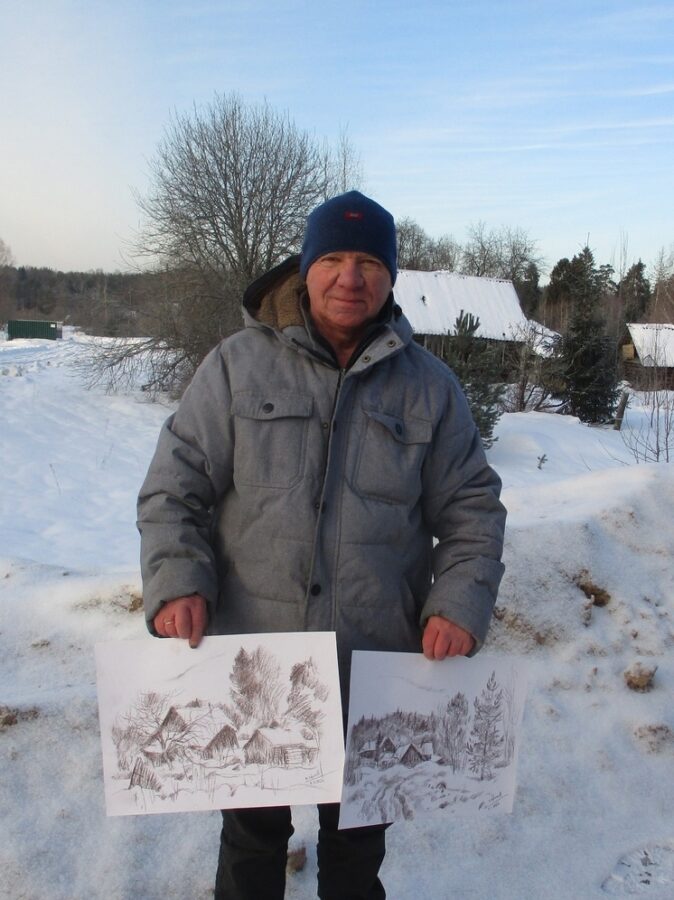 Андреапольский художник каждое 1 января уезжает творить на природу