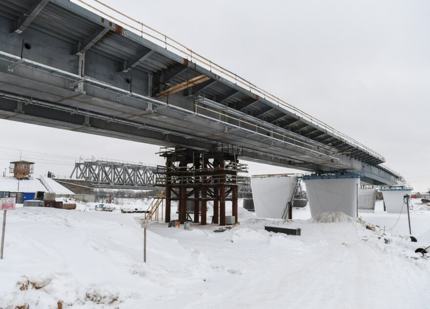 Губернатор Игорь Руденя проинспектировал строительство Западного моста в Твери