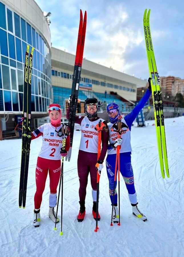 Лыжница из Твери Дарья Непряева впервые в сезоне поднялась на пьедестал