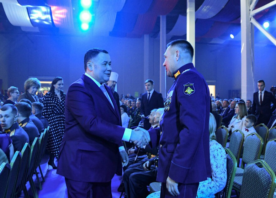 Губернатор Игорь Руденя принял участие в торжественном мероприятии, посвящённом Дню защитника Отечества