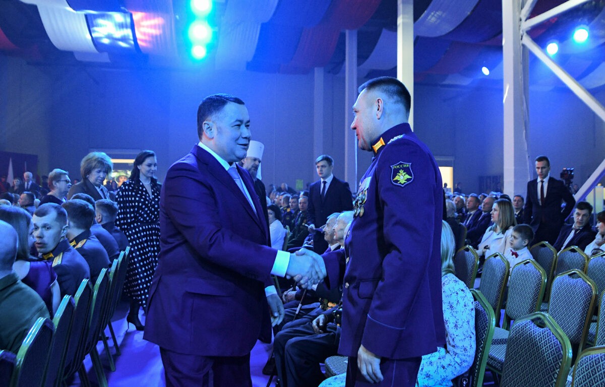 Губернатор Игорь Руденя принял участие в торжественном мероприятии, посвящённом Дню защитника Отечества