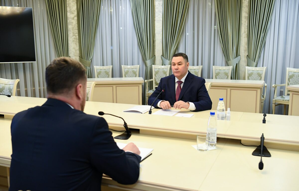 От ФАПа до дорог: Игорь Руденя провёл рабочую встречу с главой Ржевского округа