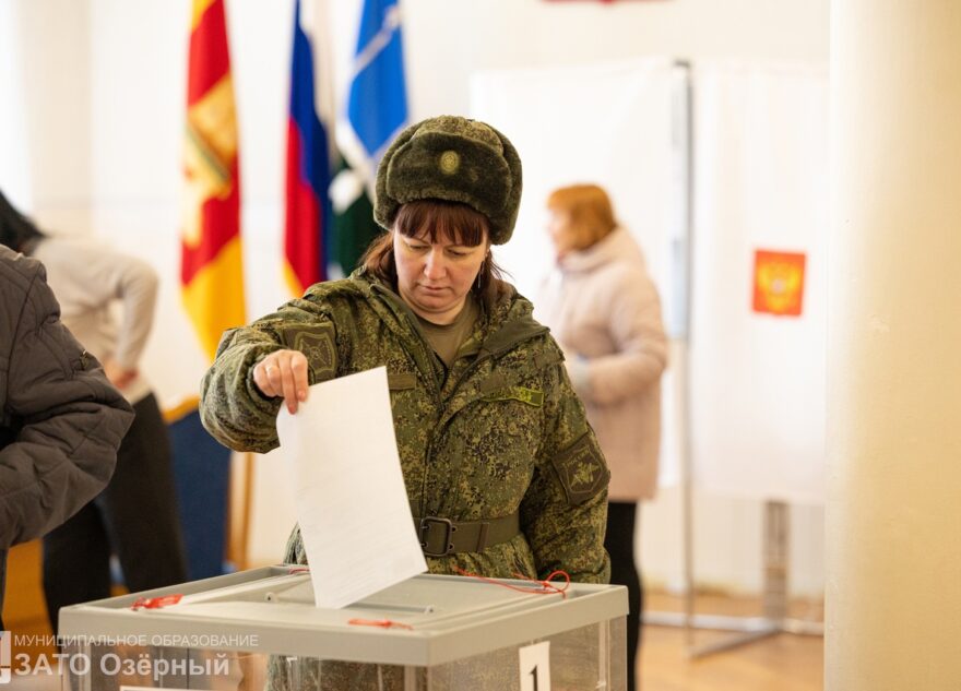 В Тверской области одними из первых проголосовали военнослужащие ракетной дивизии