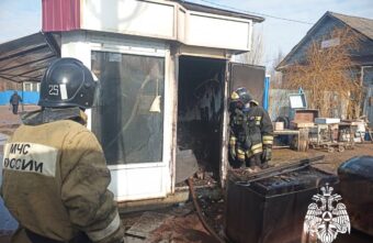 В Тверской области сгорела рыбная лавка