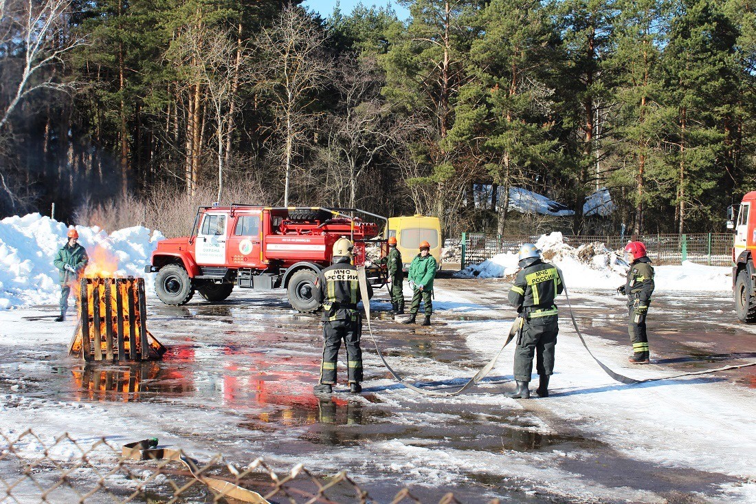 Под Тверью прошли массовые пожарные учения