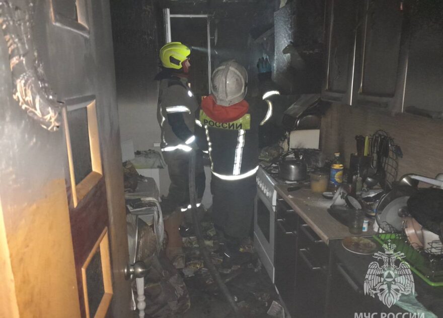 В Тверской области потушили загоревшуюся кухню
