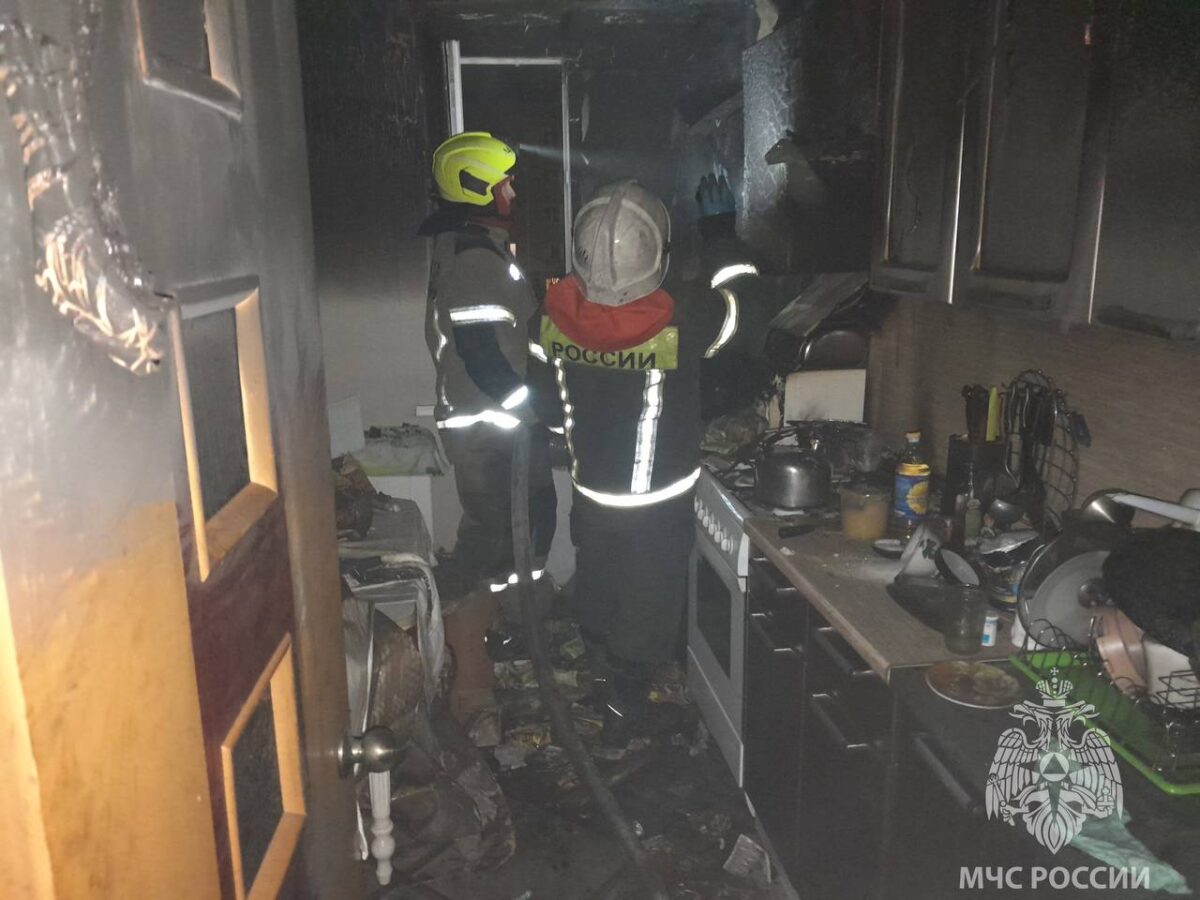 В Тверской области потушили загоревшуюся кухню