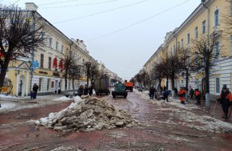 Жители Твери показали, как выглядит главная пешеходная улица города после уборки снега Жители Твери показали, как выглядит главная пешеходная улица города после уборки снега