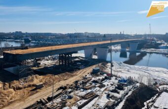 В Твери завершили надвижку левого направления Западного моста