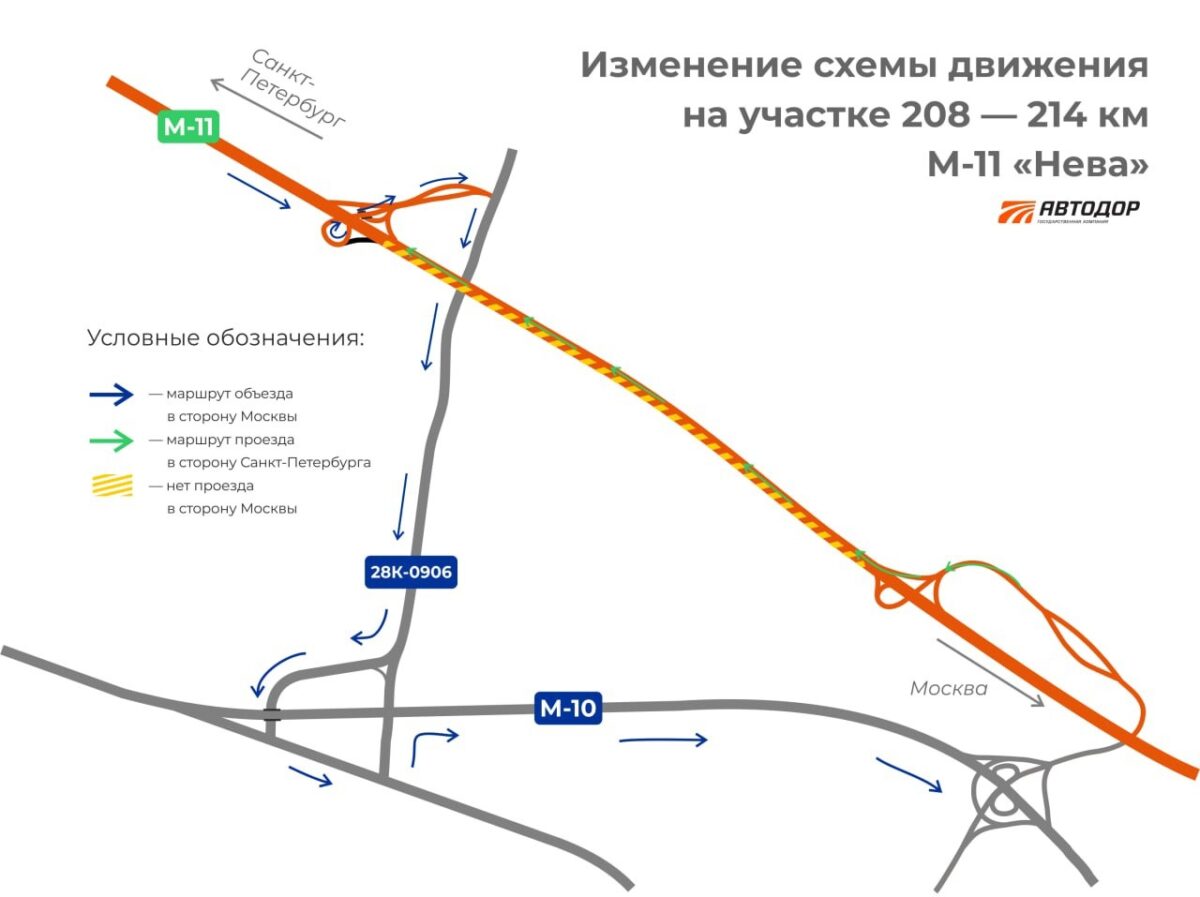 Ночью в Тверской области перекроют участок трассы М-11 | ТОП Тверь новости