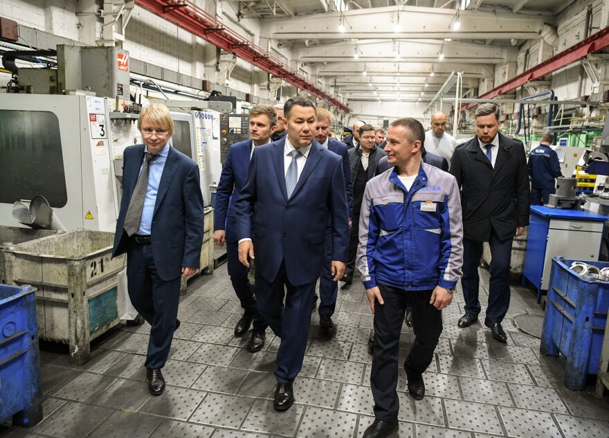 Игорь Руденя посетил предприятия Ржева, выпускающие бытовую продукцию и автокомпоненты
