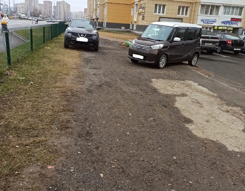 Тверитяне пожаловались на водителей, паркующих автомобили на тротуаре