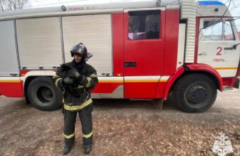 В Твери сотрудники МЧС спасли застрявшего на дереве кота