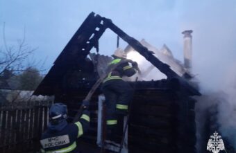 Ранним утром в Тверской области сгорела баня