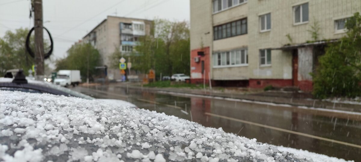 В мае Тверскую область засыпало снегом и градом