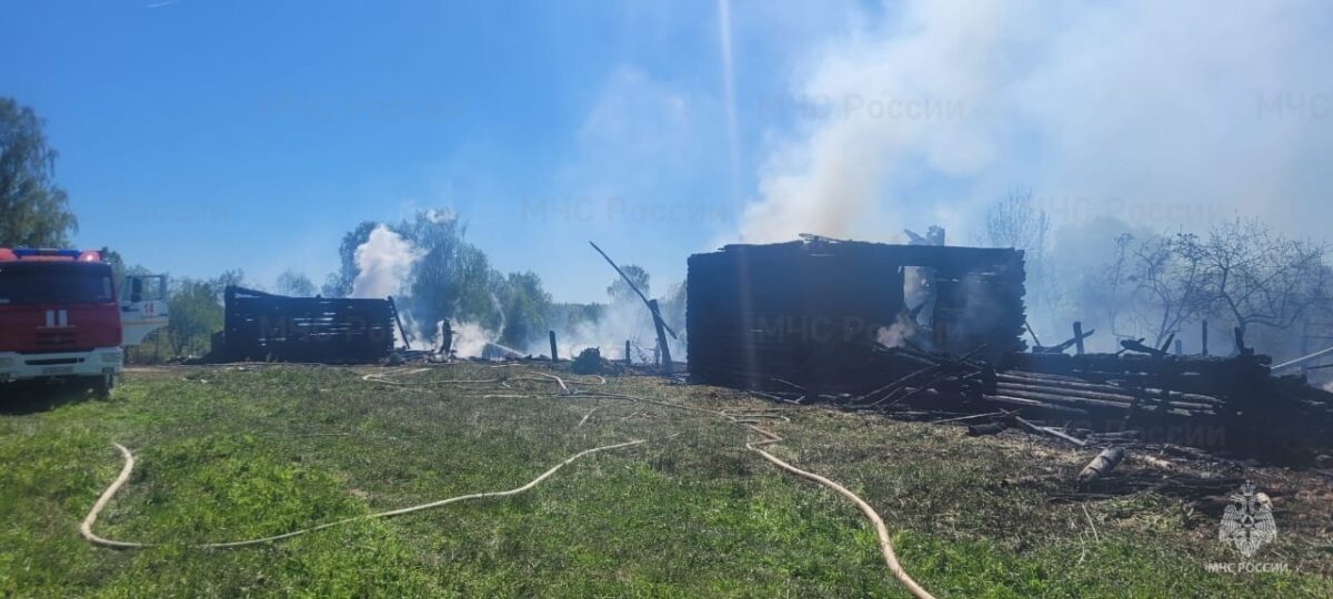 В деревне в Тверской области произошел страшный пожар