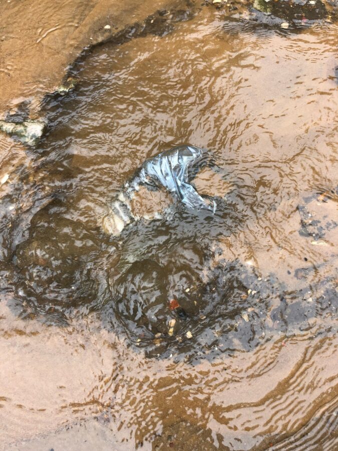 В Твери во дворе дома на проспекте Победы течет река