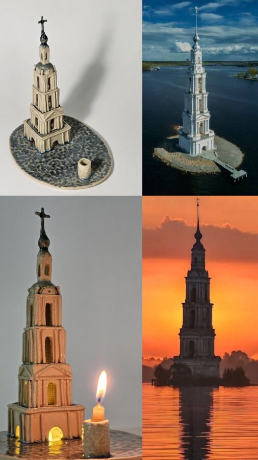 У калязинской колокольни в Тверской области появилась копия У калязинской колокольни в Тверской области появилась копия