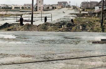 В Твери опубликовали уникальные фотографии строительства Нового моста через Волгу