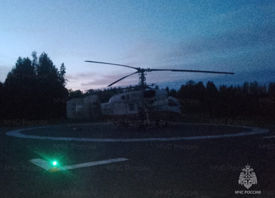 Двух детей доставили в Тверь на вертолёте санавиации