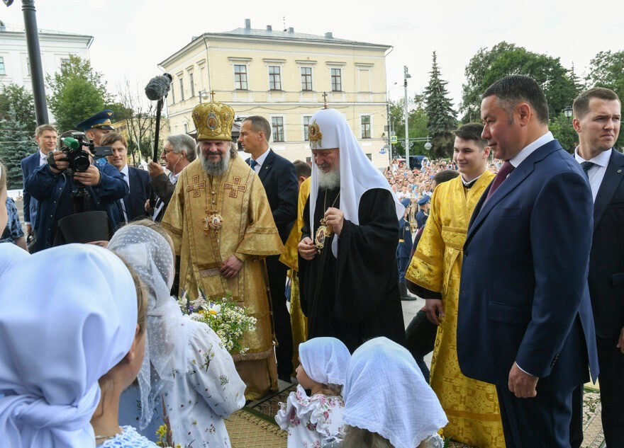 Патриарх Кирилл совершает чин Великого освящения Спасо-Преображенского собора Патриарх Кирилл совершает чин Великого освящения Спасо-Преображенского собора
