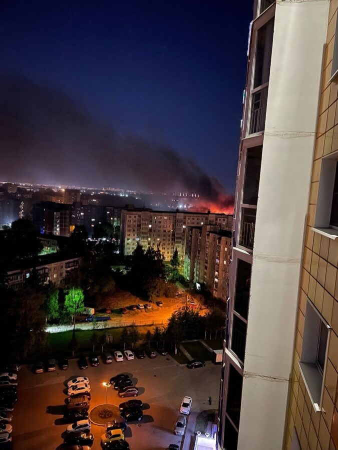 Ночью в Твери в Заволжском районе произошел пожар