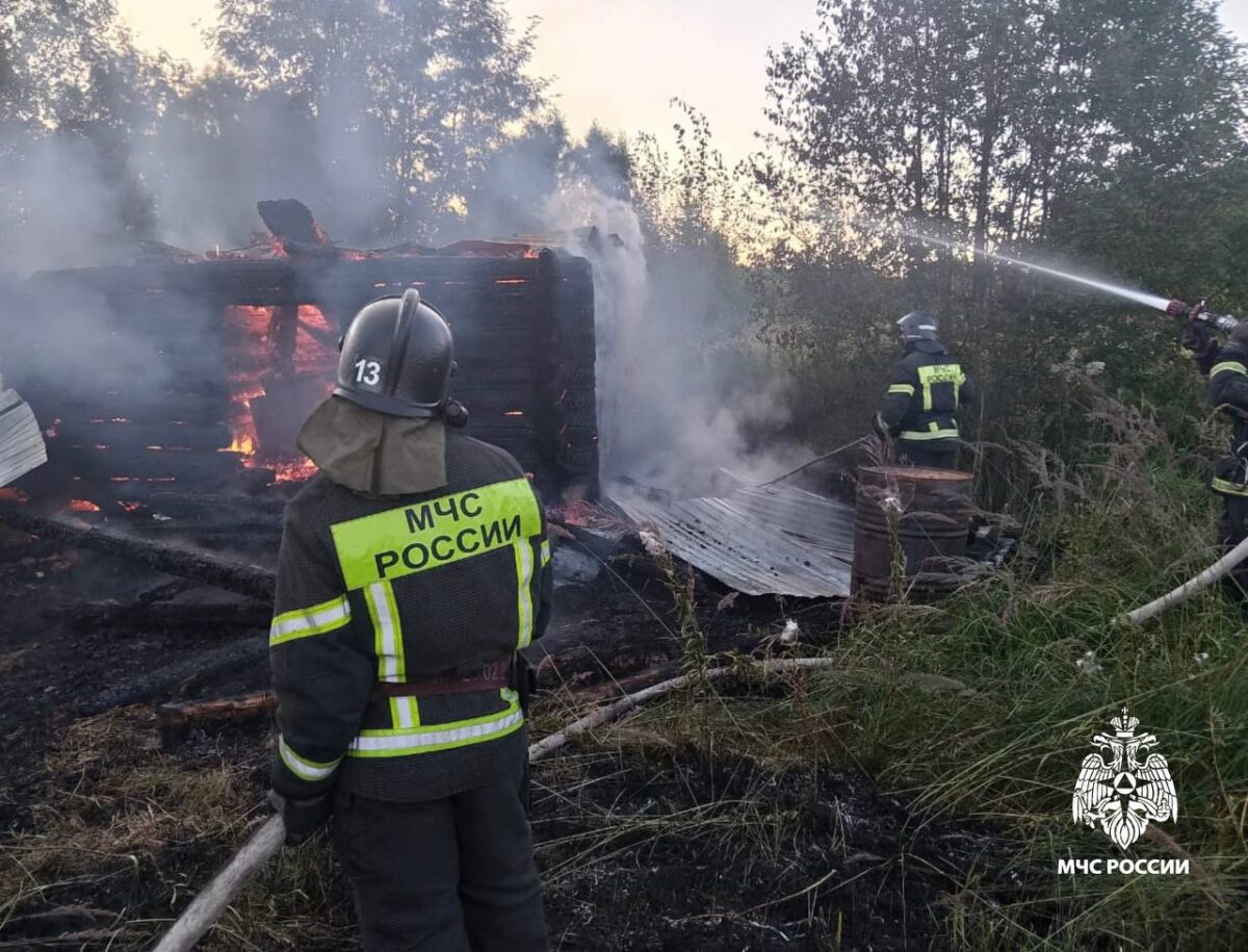 В деревне в Тверской области сгорела баня