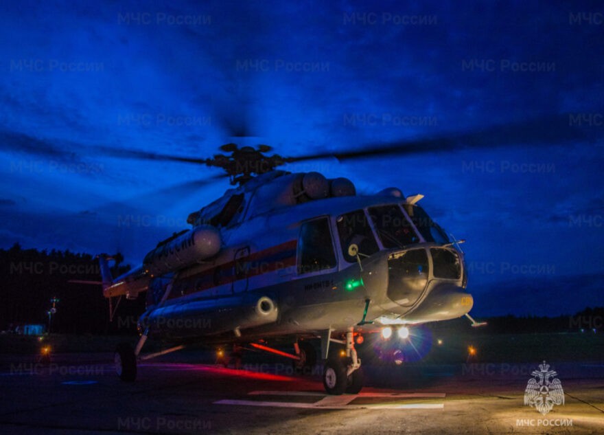 В Тверь вертолет санавиации доставил маленького ребенка