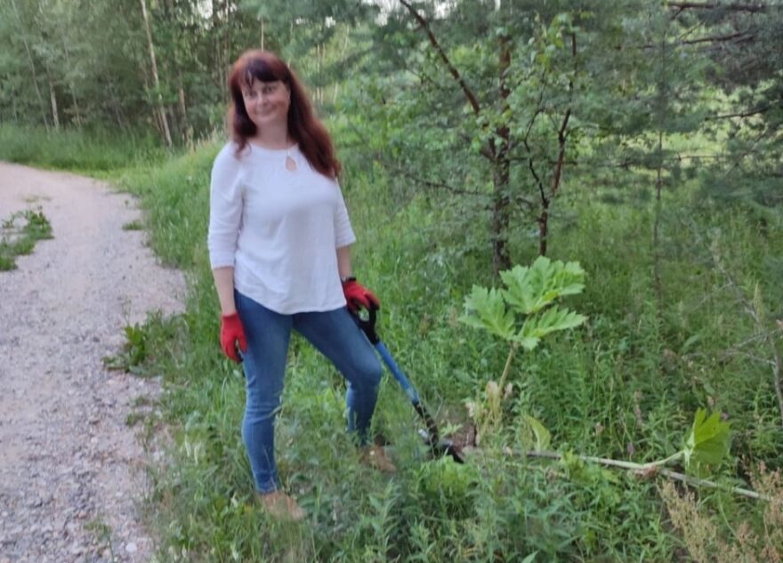 Под Тверью местные жители бьются с борщевиком за остановку