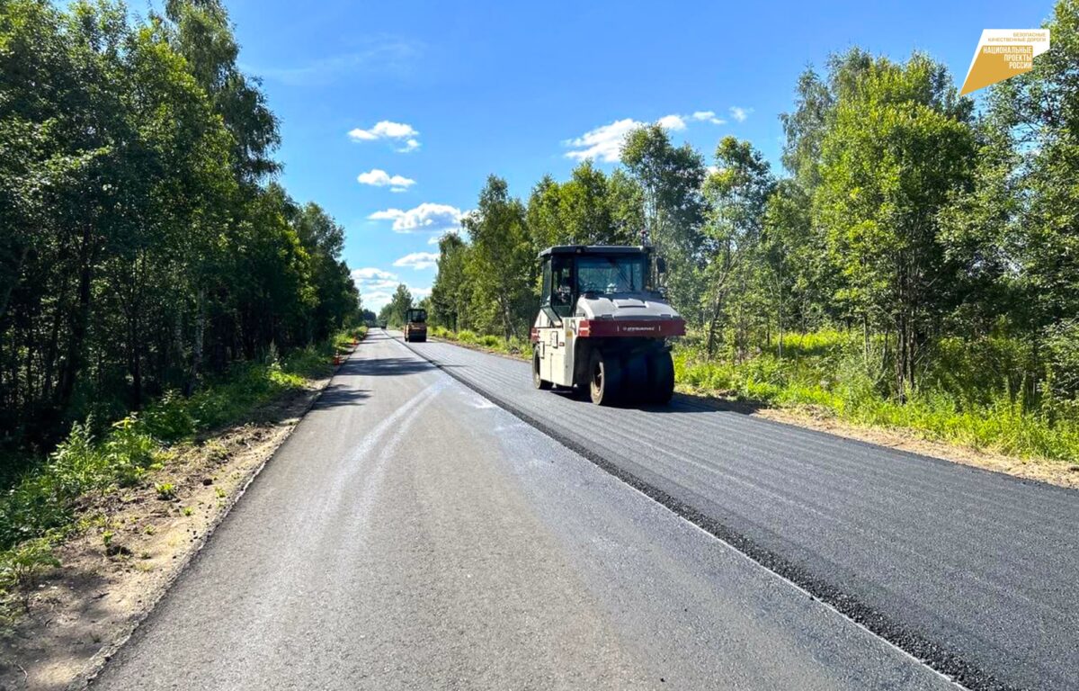 В Тверской области с опережением графика ремонтируют дорогу «Москва – Рига» – Александровка – граница Московской области