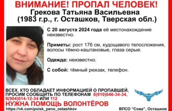 В Тверской области ищут худощавую женщину с темно-каштановыми волосами В Тверской области ищут худощавую женщину с темно-каштановыми волосами