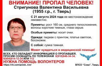 В Тверской области пропала пенсионерка в пестром пиджаке и очках