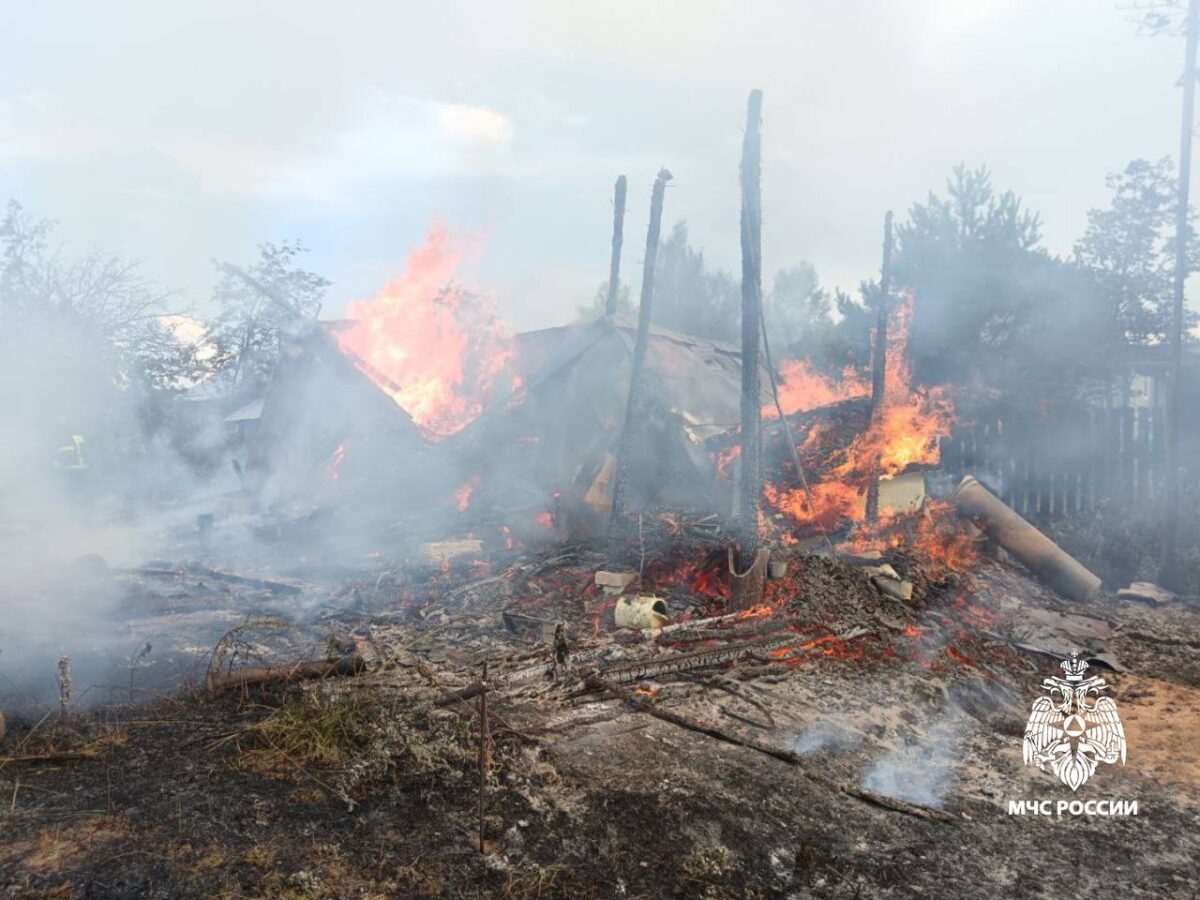 В СНТ под Тверью сгорела хозпостройка