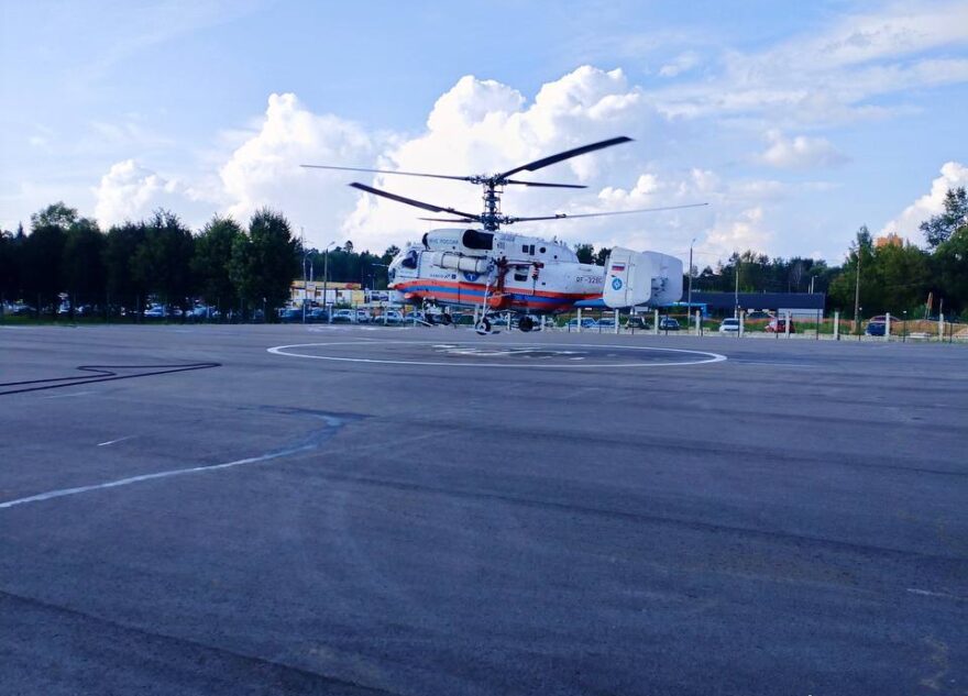 Мужчину доставили в Тверь на вертолёте санавиации