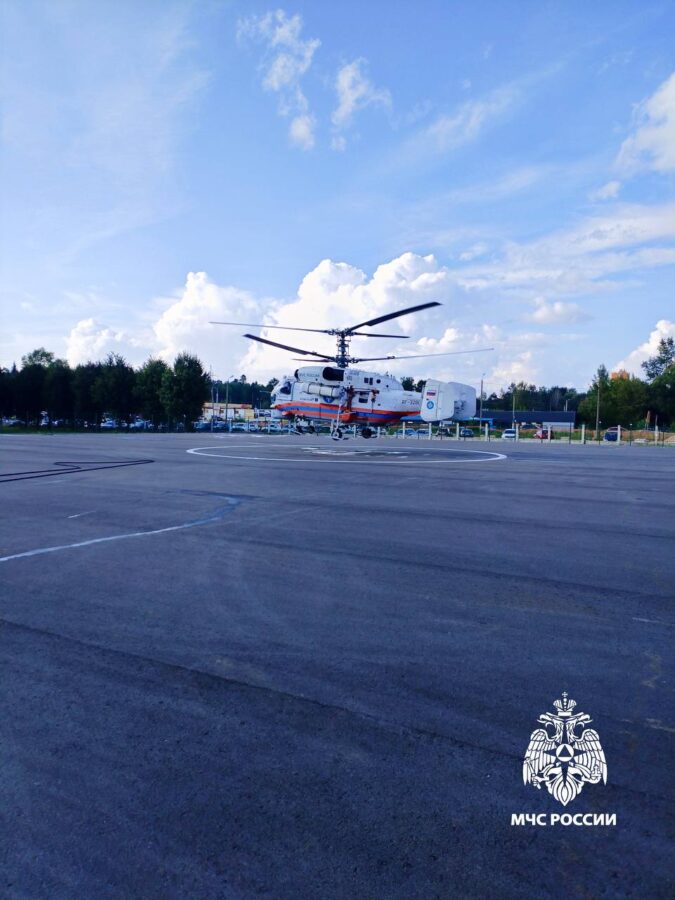Мужчину доставили в Тверь на вертолёте санавиации