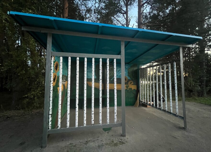 Жители Тверской области придумали уникальный дизайн остановки