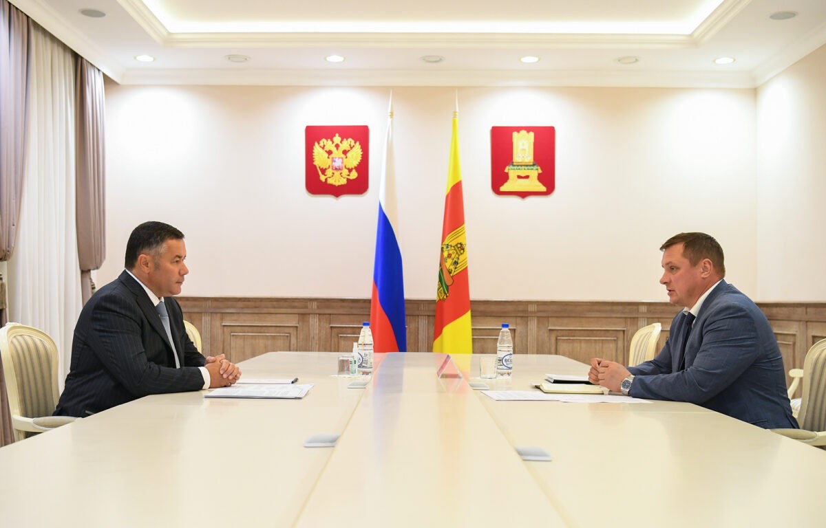 Губернатор Игорь Руденя провёл встречу с главой Сандовского округа Олегом Грязновым