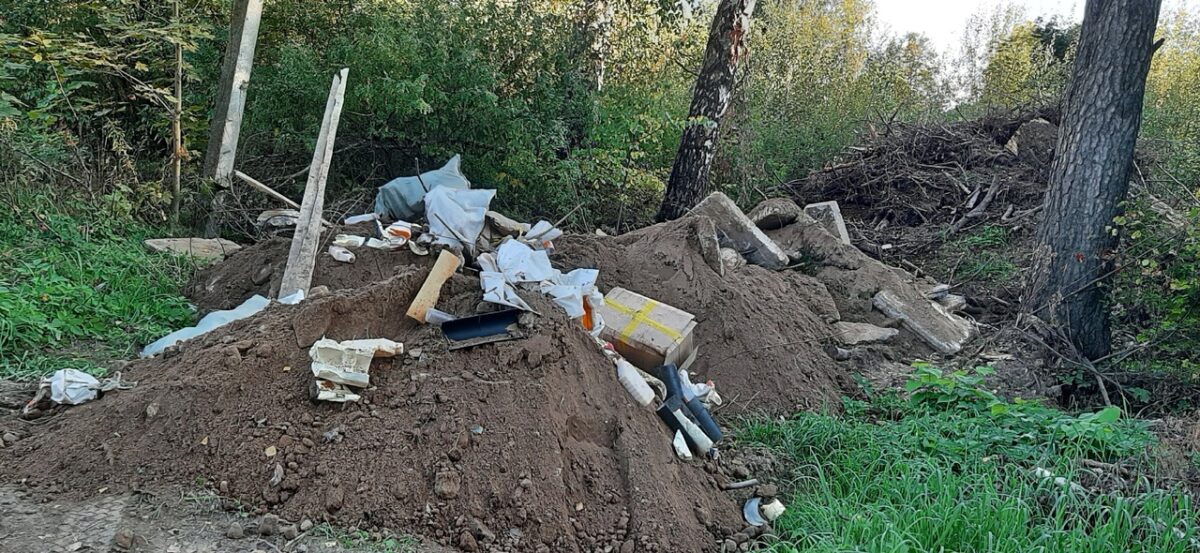 В Тверской области возле школы образовалась огромная свалка