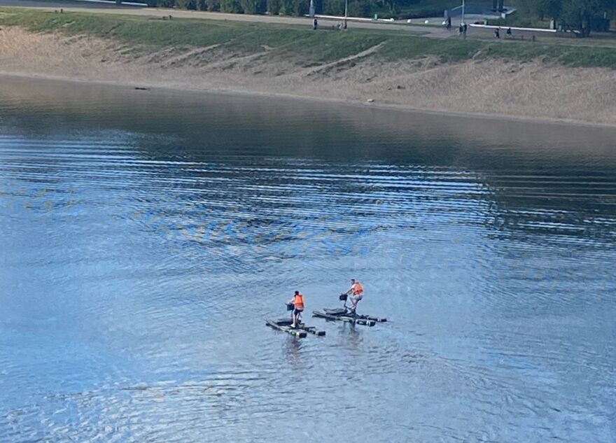 В Твери на Волге заметили необычные велосипеды