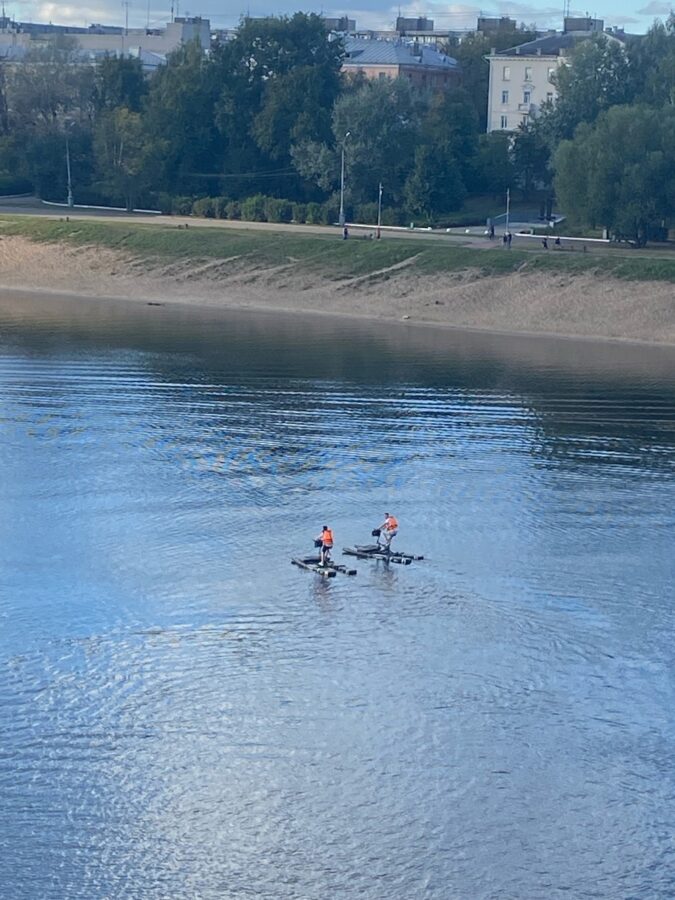 В Твери на Волге заметили необычные велосипеды