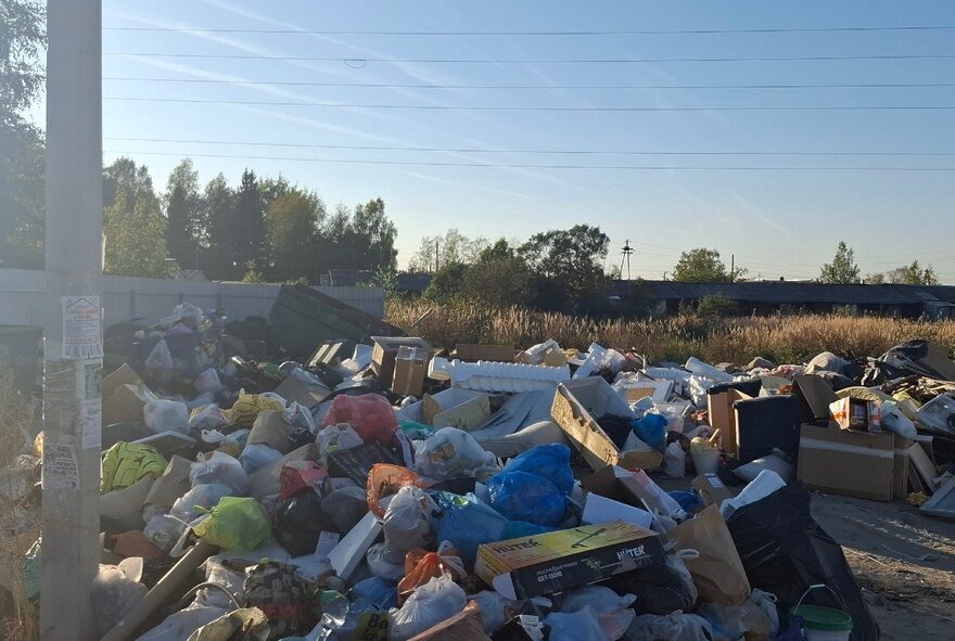 Жителям деревни под Тверью приходится жить рядом с огромной свалкой Жителям деревни под Тверью приходится жить рядом с огромной свалкой