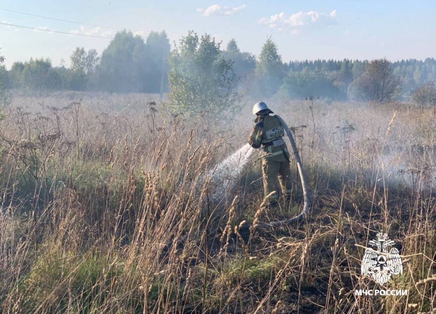 В двух округа Тверской области ликвидировали возгорание сухой растительности В двух округа Тверской области ликвидировали возгорание сухой растительности