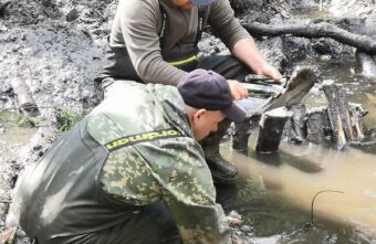 В Тверской области поисковики достали из болота самолет Як-1 времен ВОВ В Тверской области поисковики достали из болота самолет Як-1 времен ВОВ