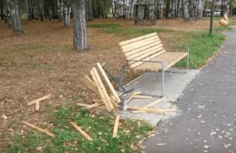 В Тверской области вандалы разгромили городской парк