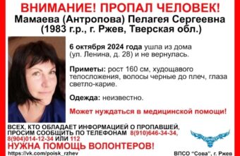 В Тверской области пропала молодая женщина В Тверской области пропала молодая женщина